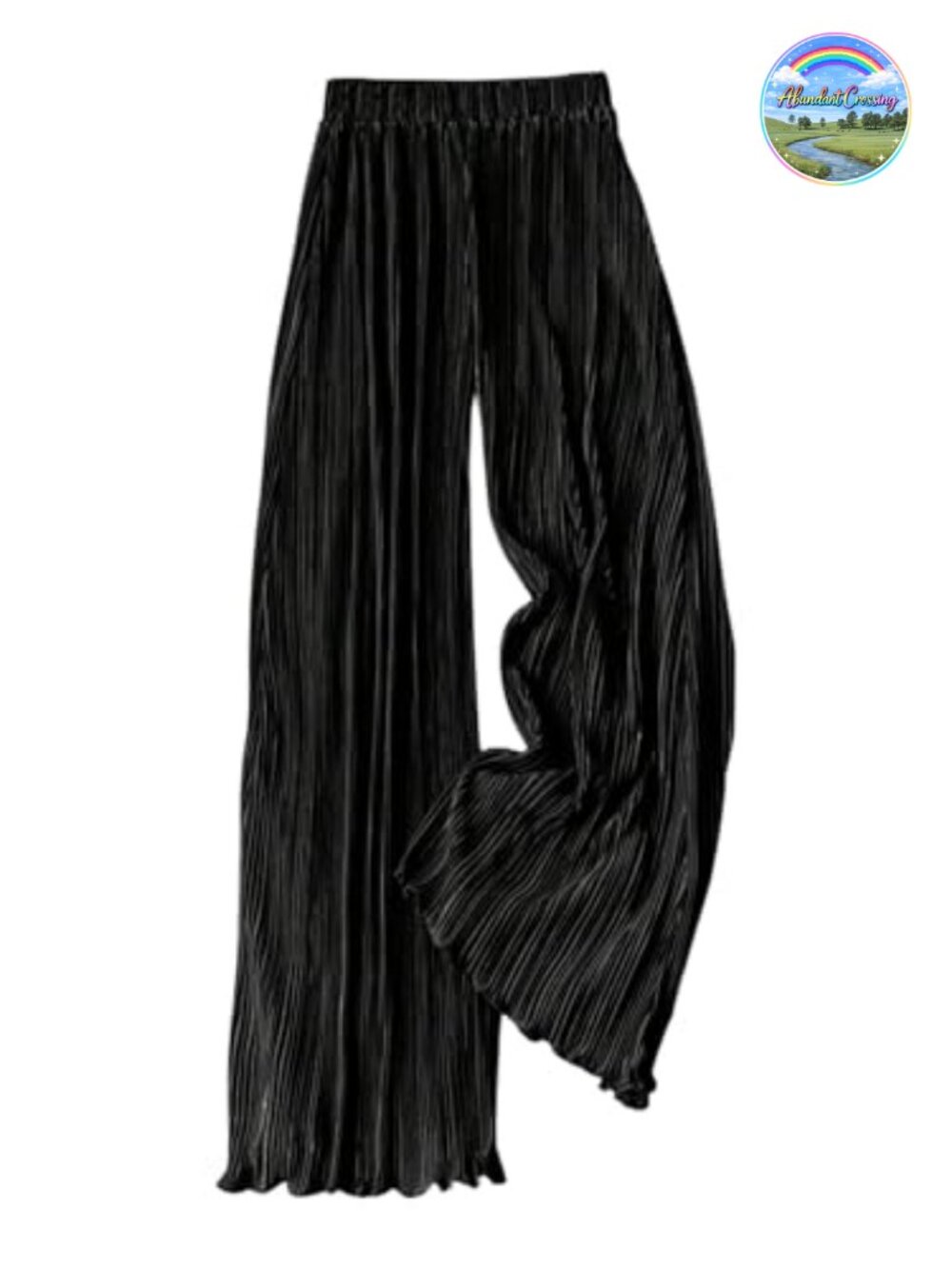 Pleated High Waist Wide Leg Palazzo Pants Pull On